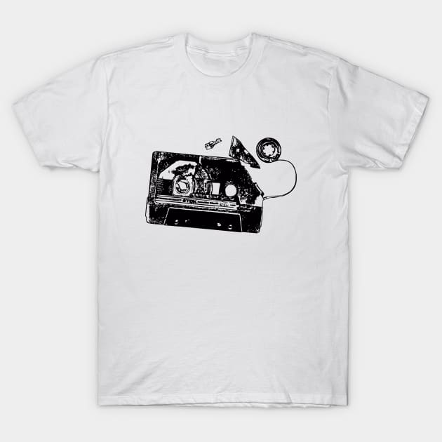 Broken Cassette Tape T-Shirt by chris@christinearnold.com